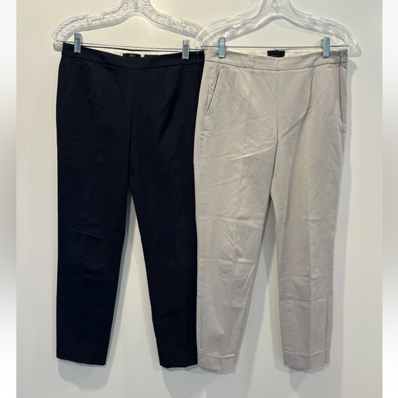 J. Crew Lot of 2 Pairs Martie Ankle Slim Pants Womens Size 2 (1368) - Picture 1 of 10